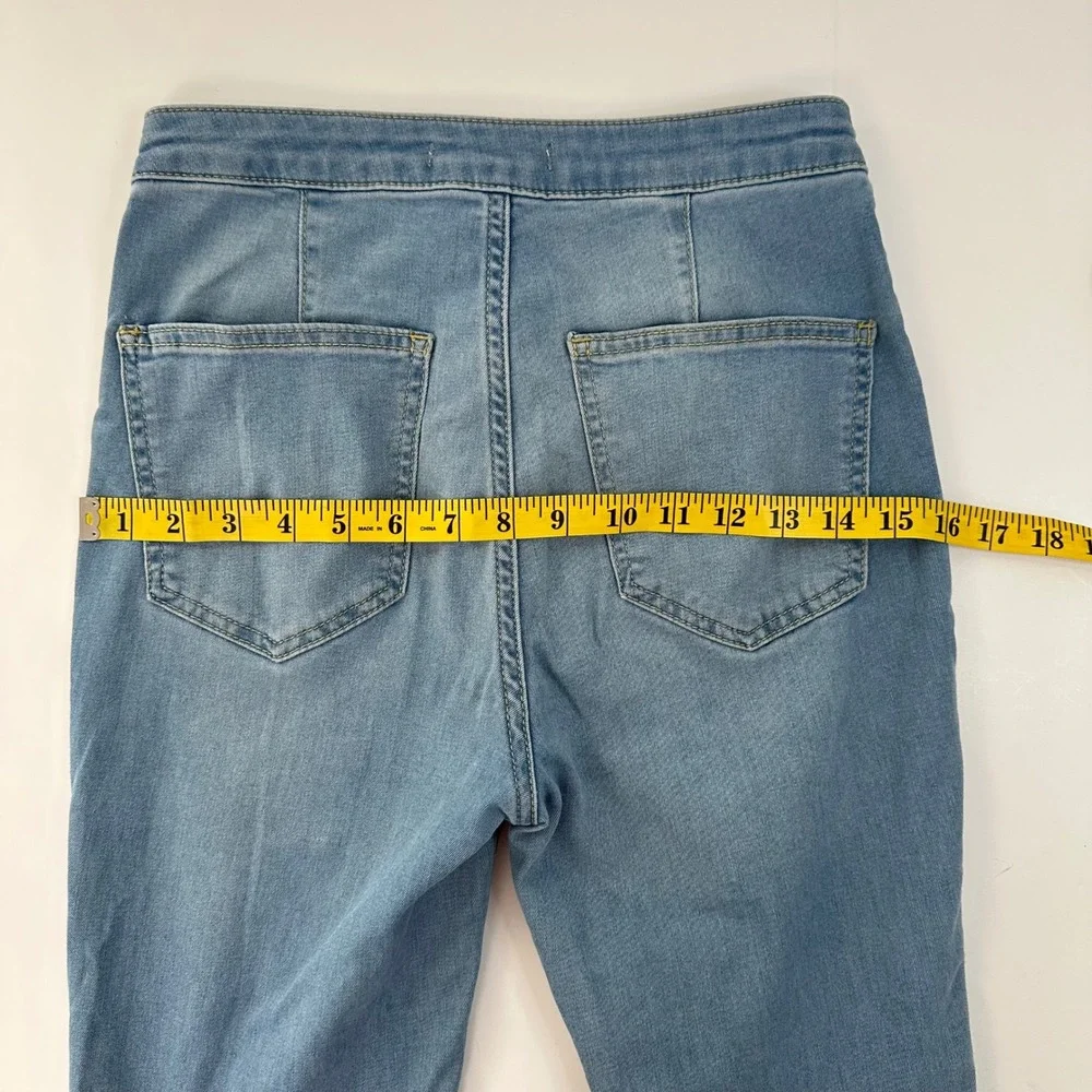 Free‎ People Just Float On Flare Jeans Light Wash Blue High Rise Bell Bottom 26R